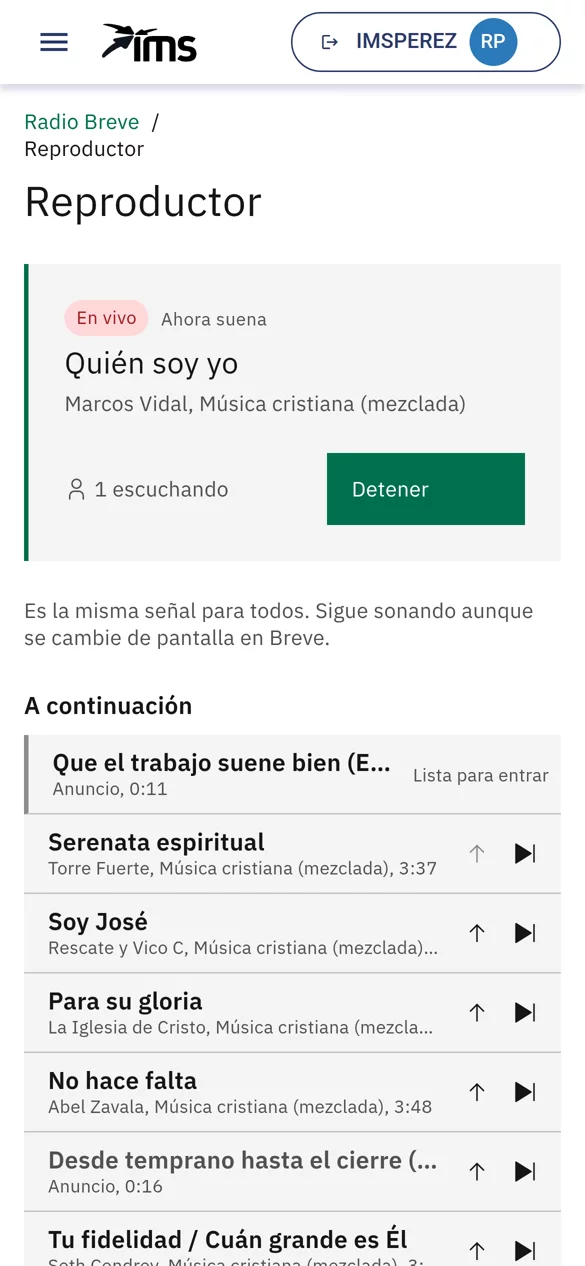 El Reproductor en el celular