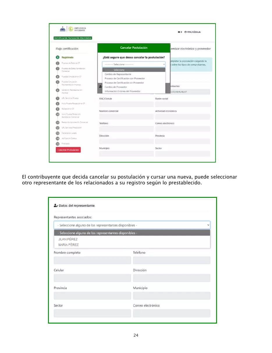 Proceso de certificación para ser emisor electrónico, página 24 de 26