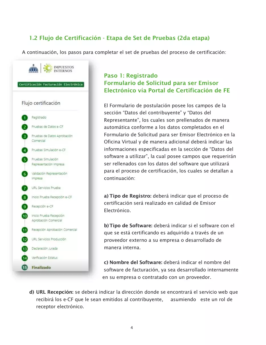 Proceso de certificación para ser emisor electrónico, página 4 de 26