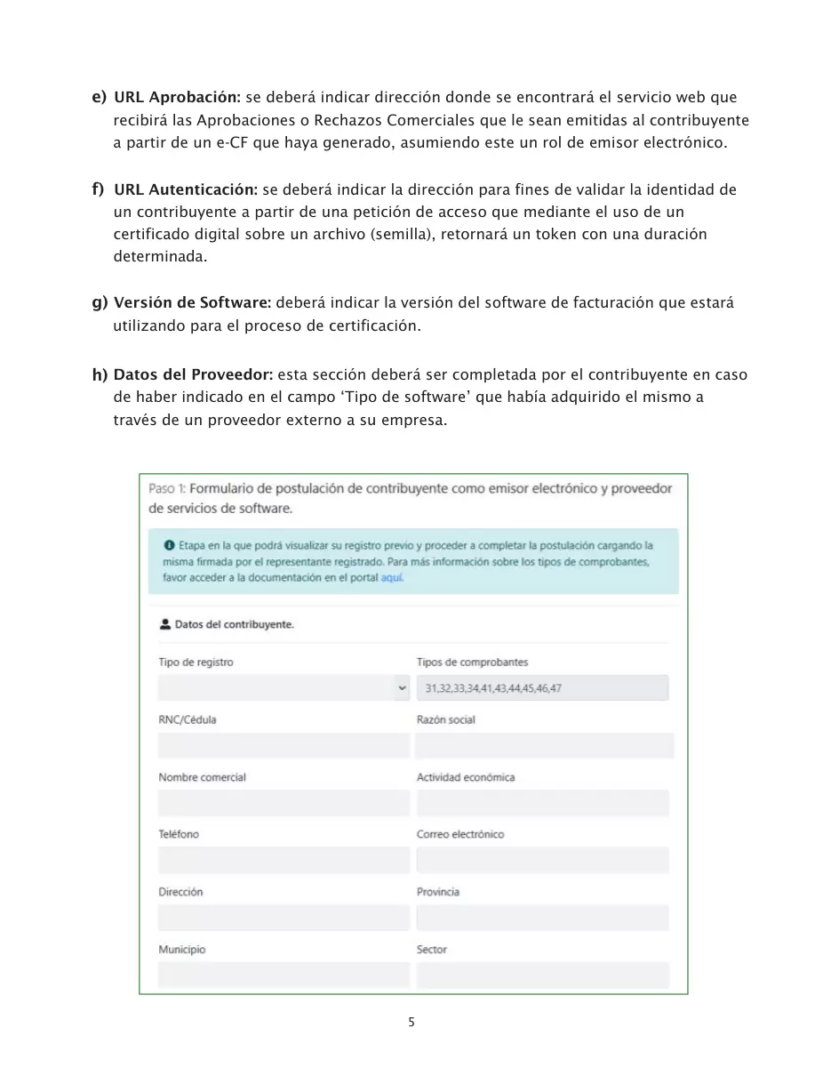 Proceso de certificación para ser emisor electrónico, página 5 de 26