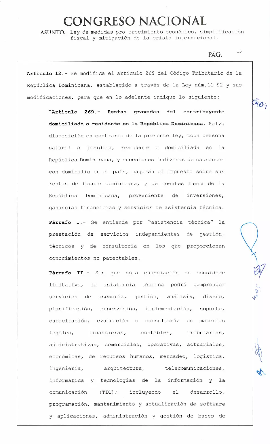Ley 30-26 de medidas pro crecimiento económico y simplificación fiscal, página 15 de 62