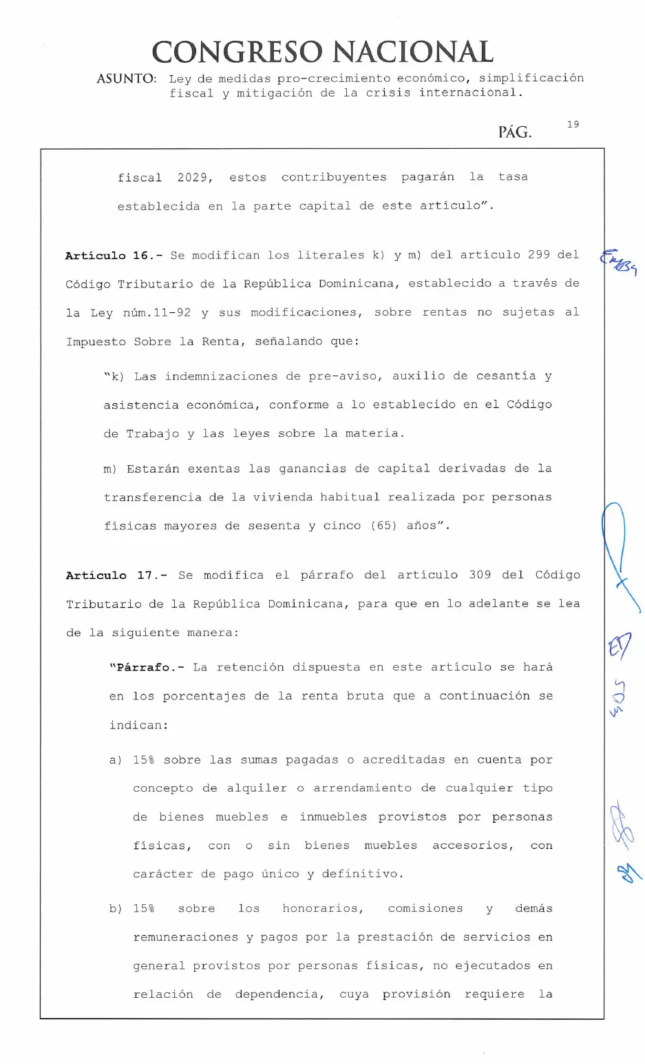 Ley 30-26 de medidas pro crecimiento económico y simplificación fiscal, página 19 de 62