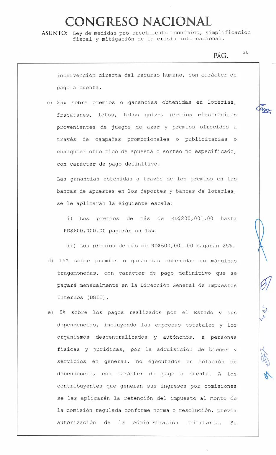 Ley 30-26 de medidas pro crecimiento económico y simplificación fiscal, página 20 de 62