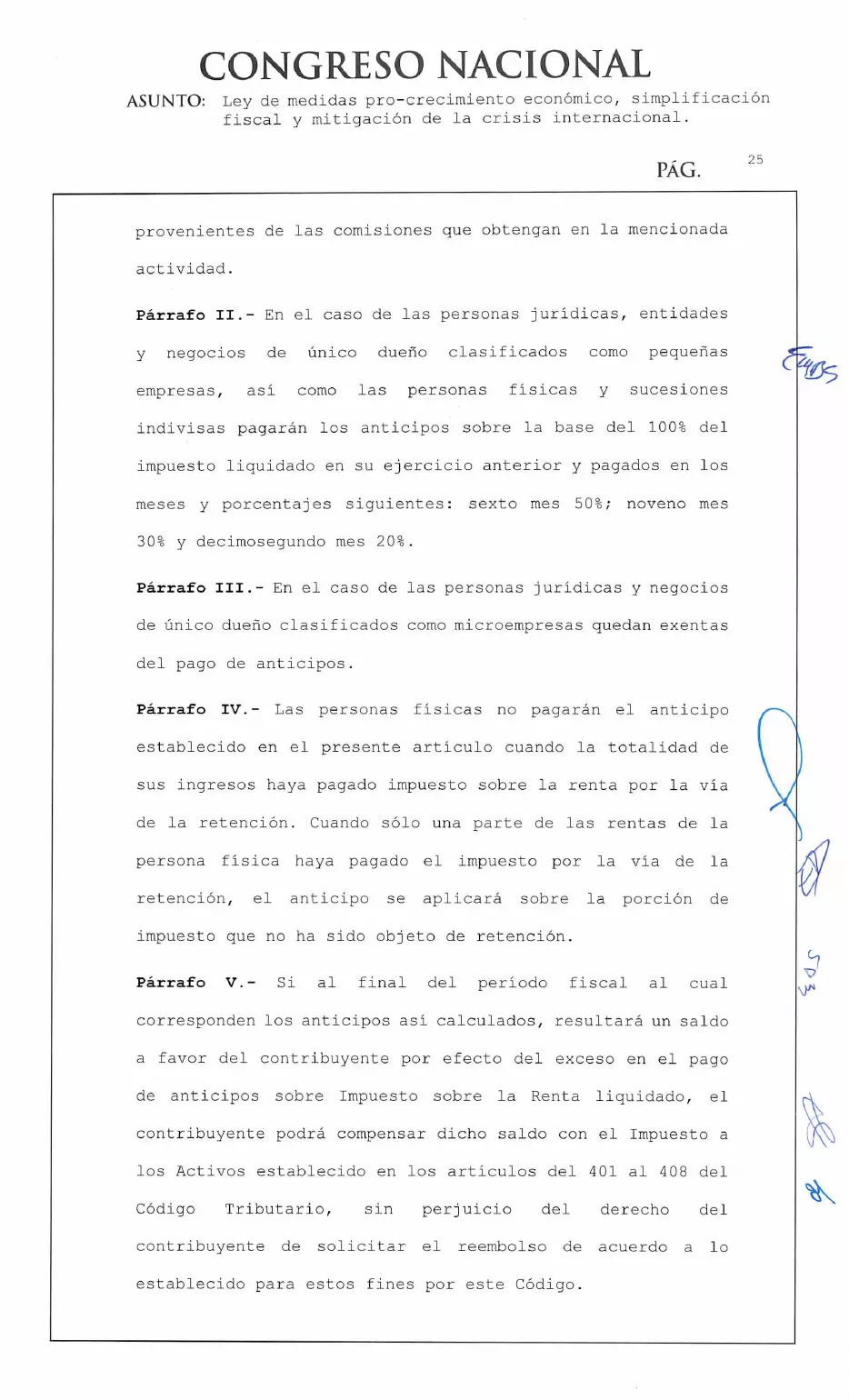 Ley 30-26 de medidas pro crecimiento económico y simplificación fiscal, página 25 de 62