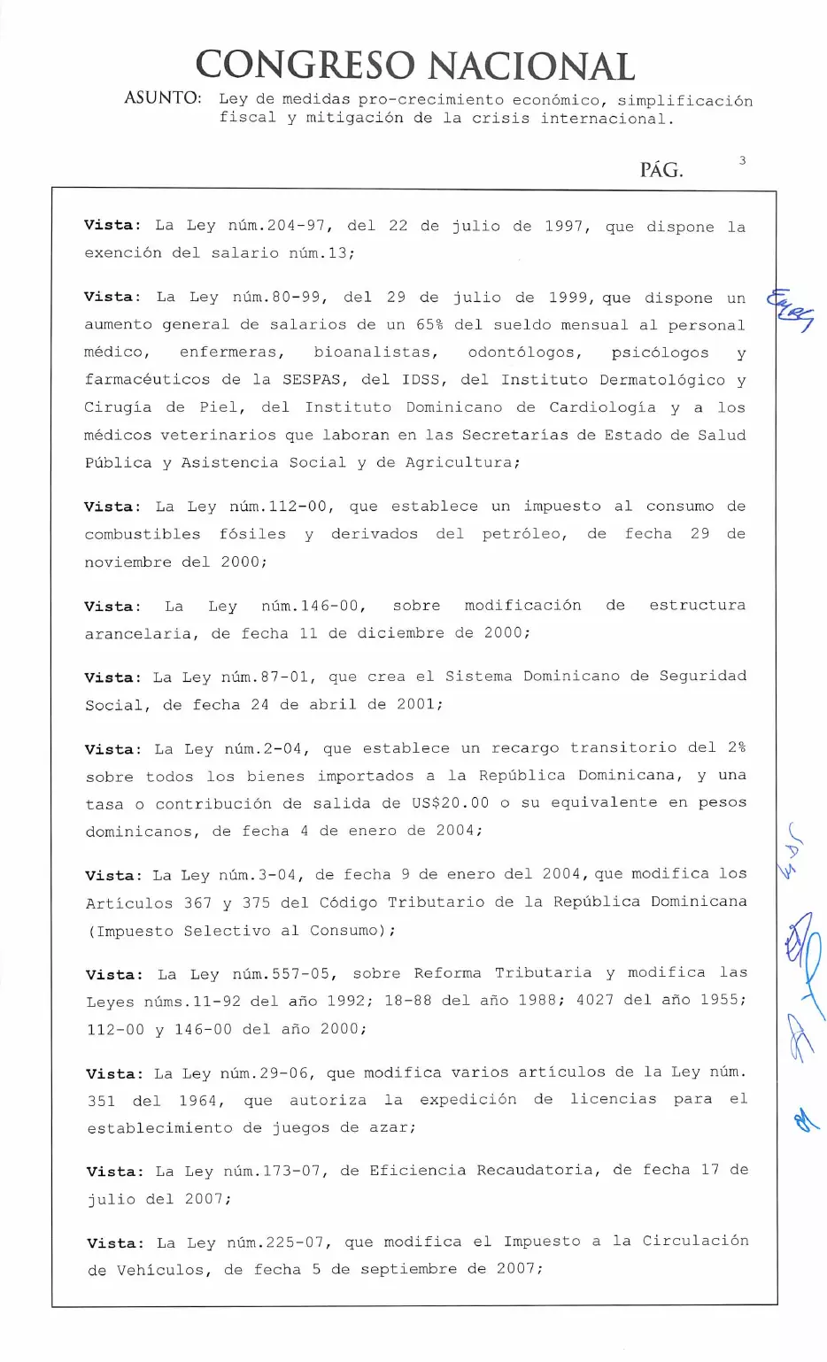 Ley 30-26 de medidas pro crecimiento económico y simplificación fiscal, página 3 de 62