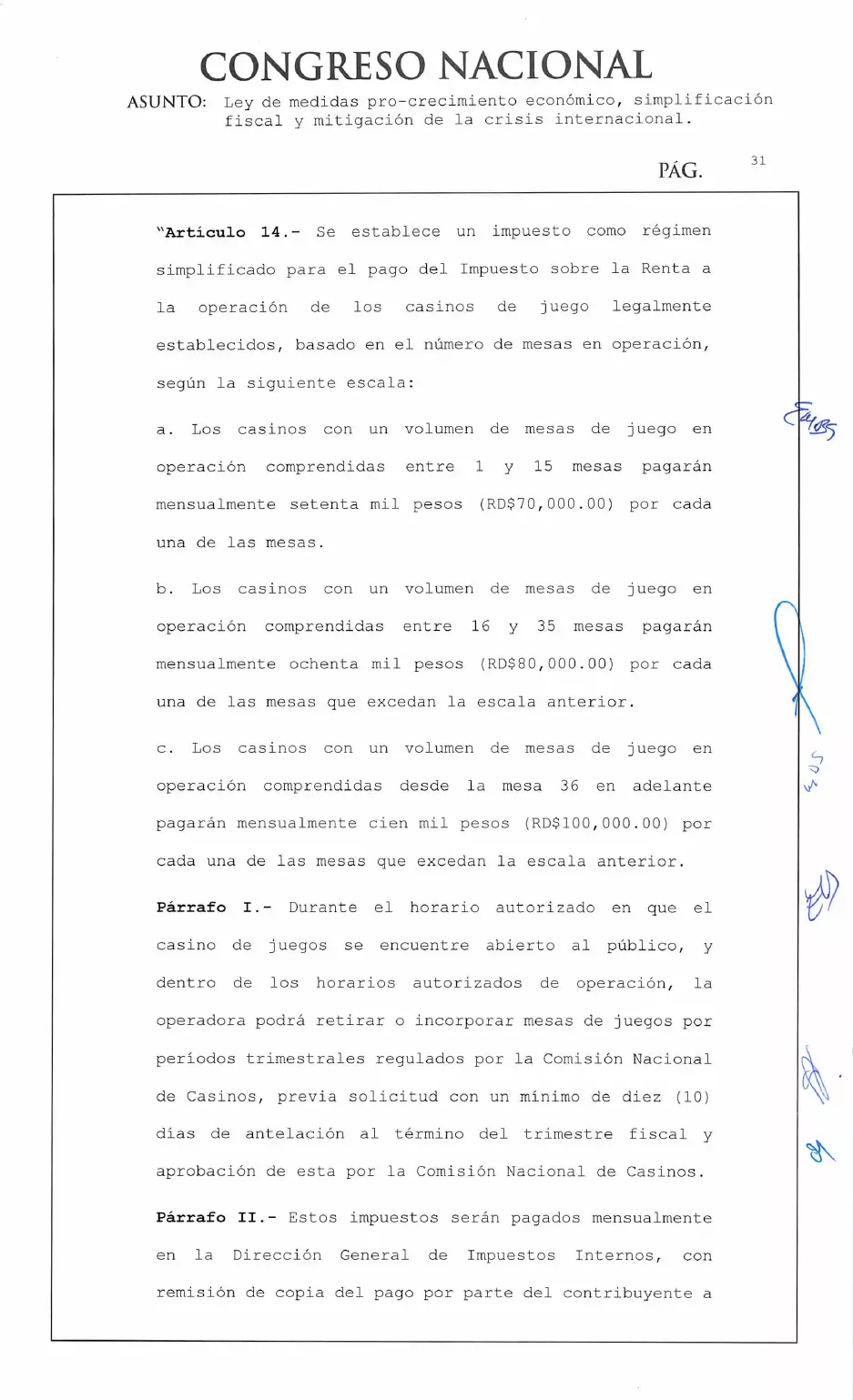 Ley 30-26 de medidas pro crecimiento económico y simplificación fiscal, página 31 de 62