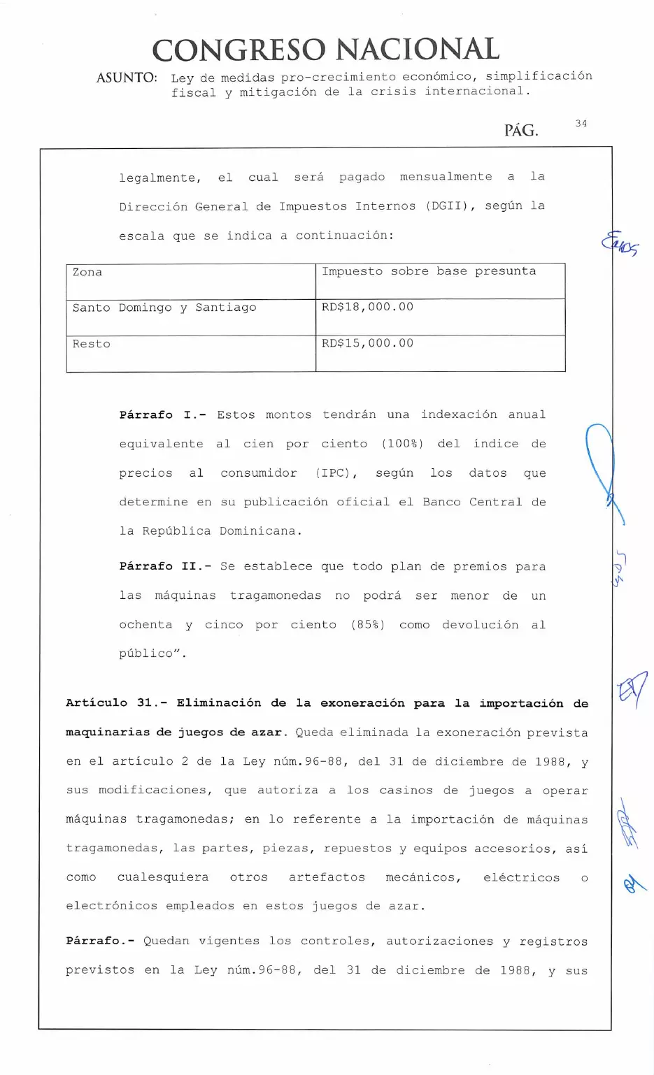 Ley 30-26 de medidas pro crecimiento económico y simplificación fiscal, página 34 de 62
