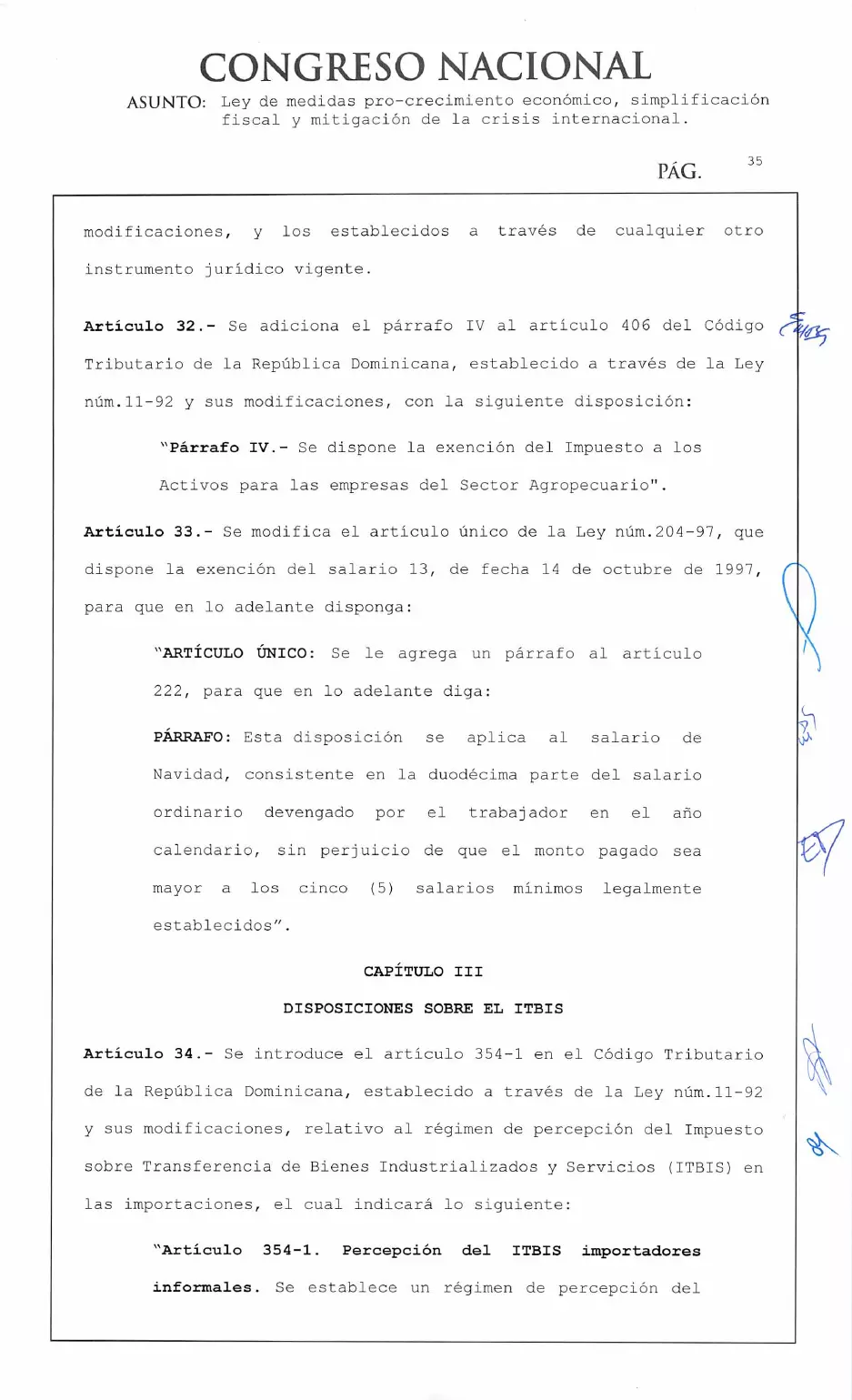Ley 30-26 de medidas pro crecimiento económico y simplificación fiscal, página 35 de 62