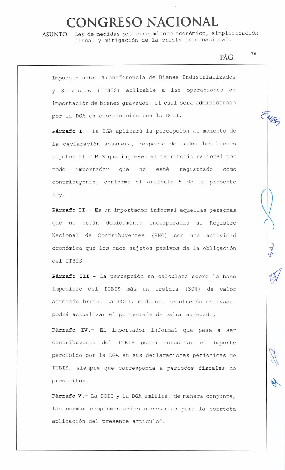 Ley 30-26 de medidas pro crecimiento económico y simplificación fiscal, página 36 de 62
