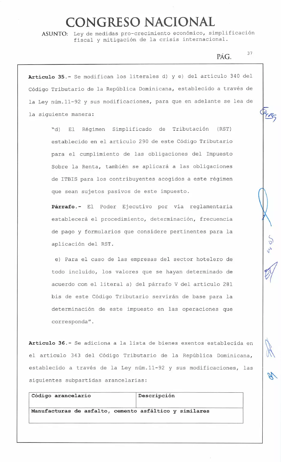 Ley 30-26 de medidas pro crecimiento económico y simplificación fiscal, página 37 de 62
