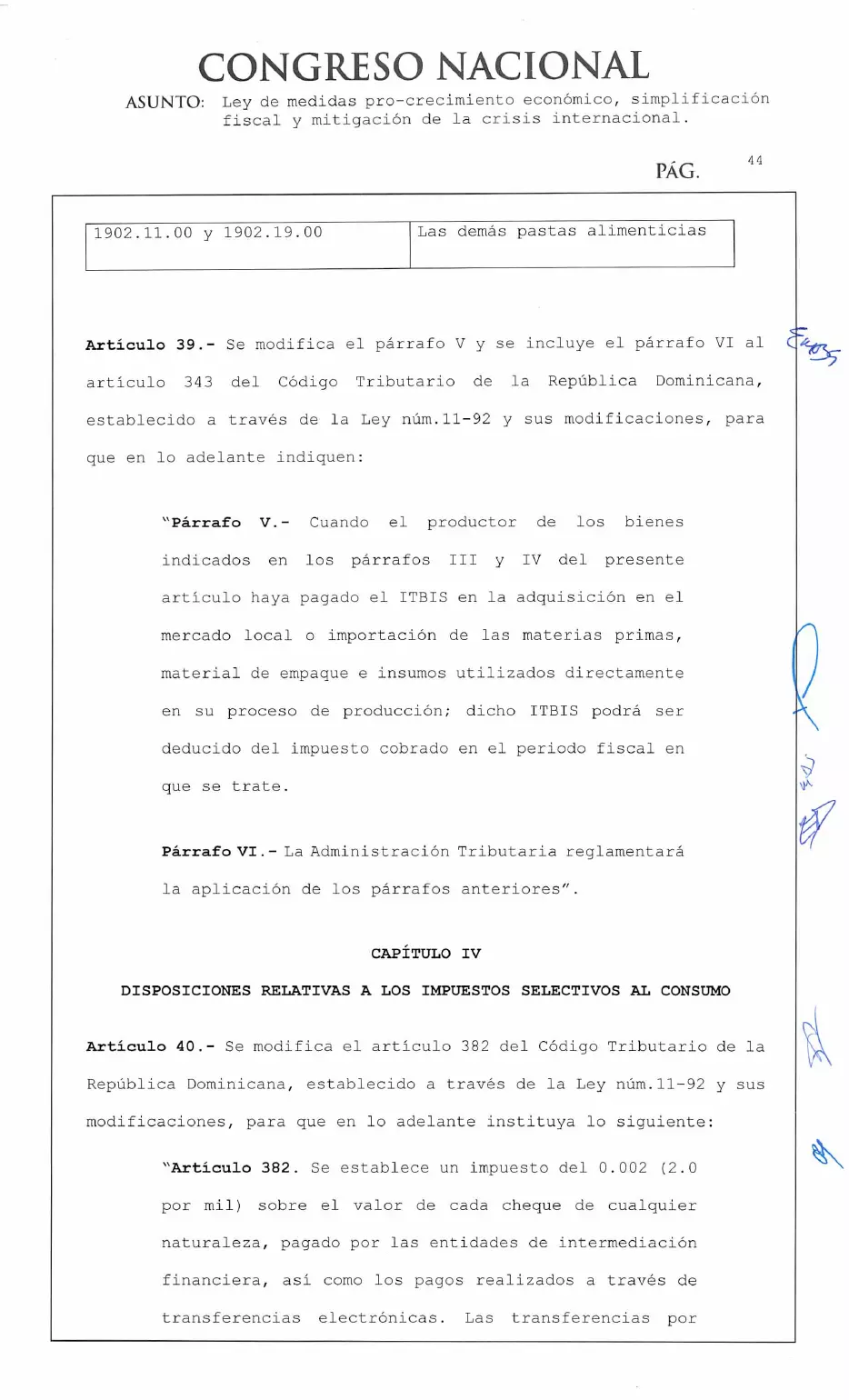 Ley 30-26 de medidas pro crecimiento económico y simplificación fiscal, página 44 de 62