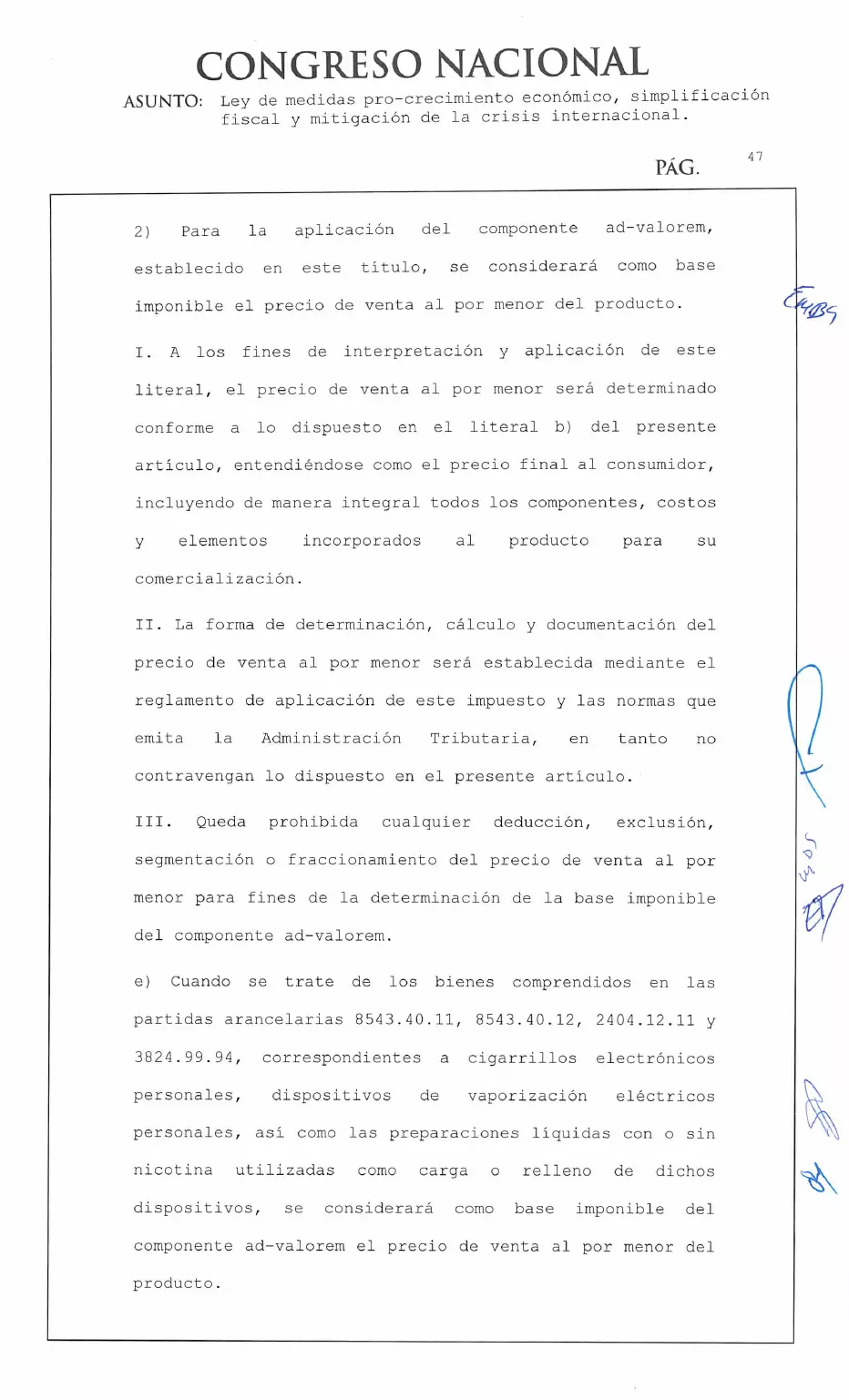 Ley 30-26 de medidas pro crecimiento económico y simplificación fiscal, página 47 de 62