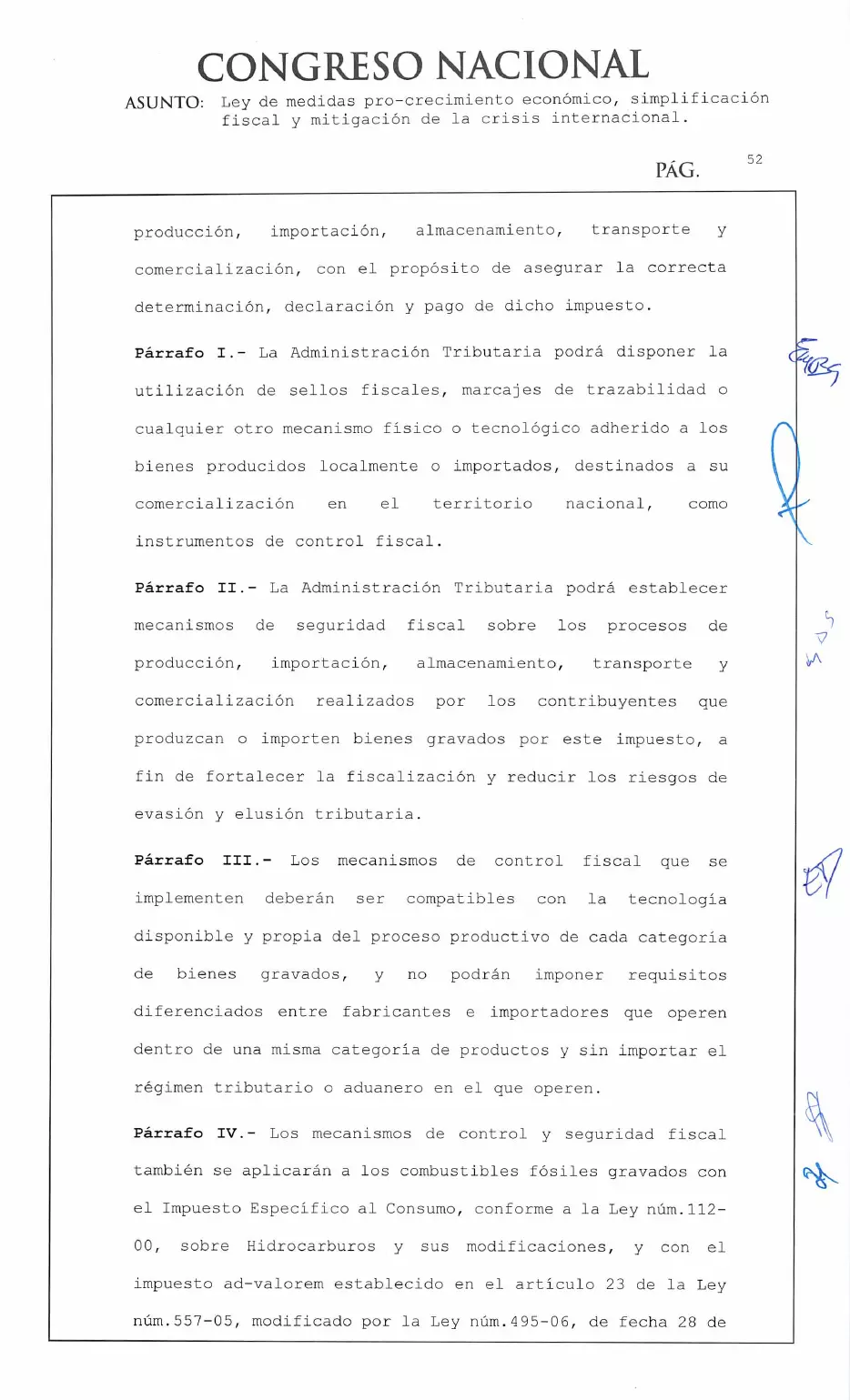 Ley 30-26 de medidas pro crecimiento económico y simplificación fiscal, página 52 de 62