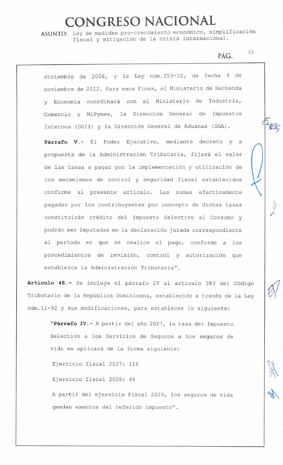 Ley 30-26 de medidas pro crecimiento económico y simplificación fiscal, página 53 de 62