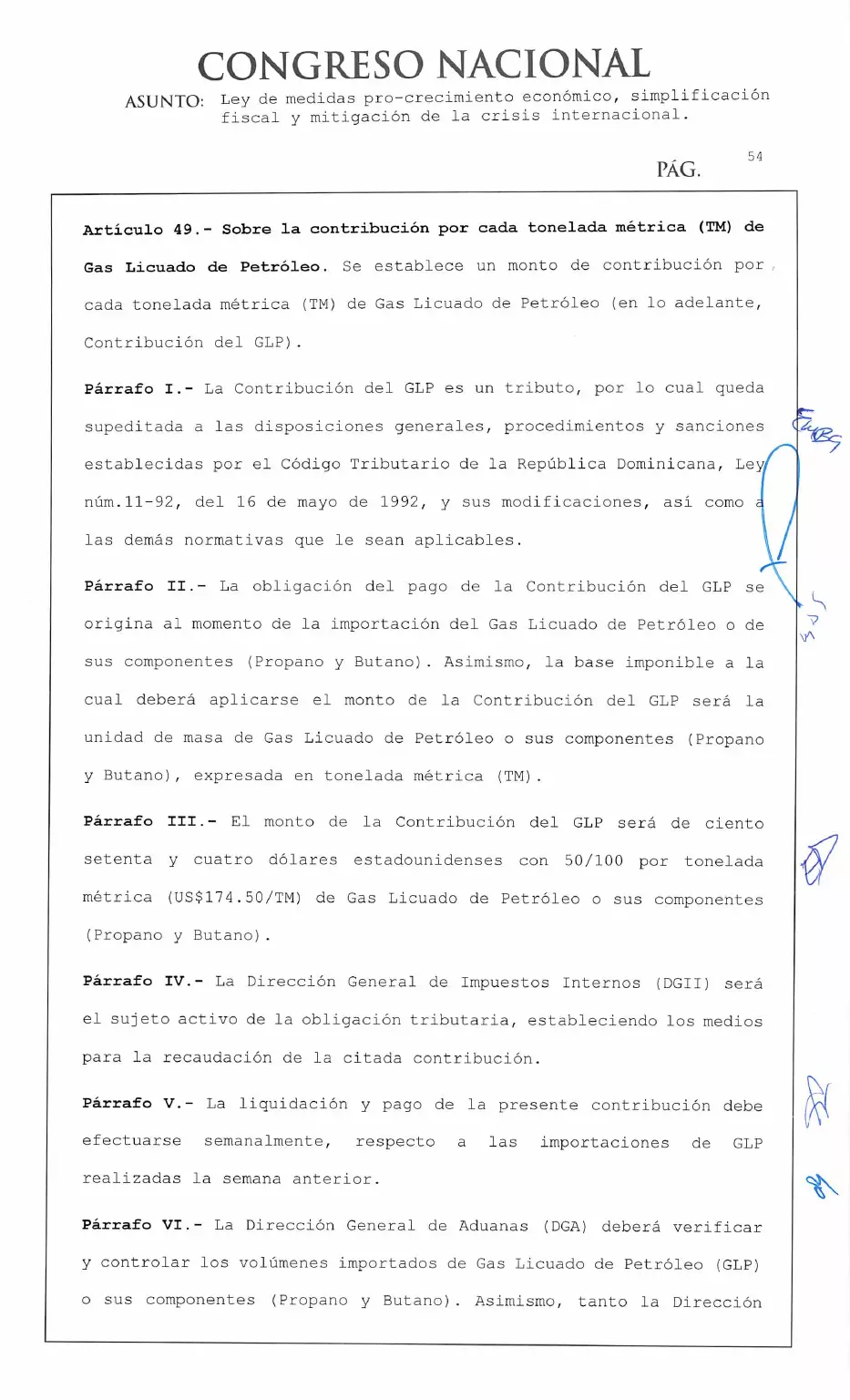 Ley 30-26 de medidas pro crecimiento económico y simplificación fiscal, página 54 de 62