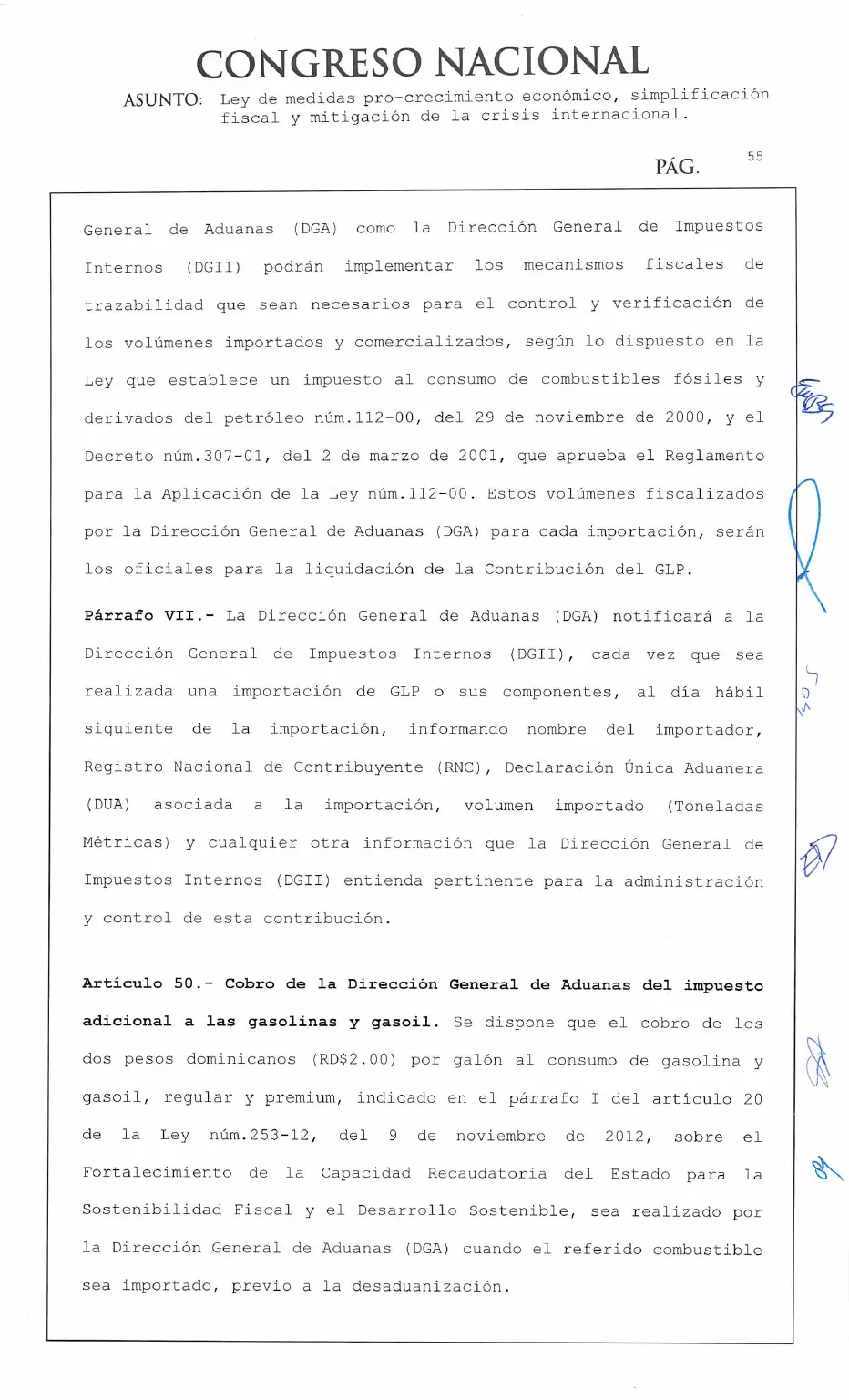 Ley 30-26 de medidas pro crecimiento económico y simplificación fiscal, página 55 de 62