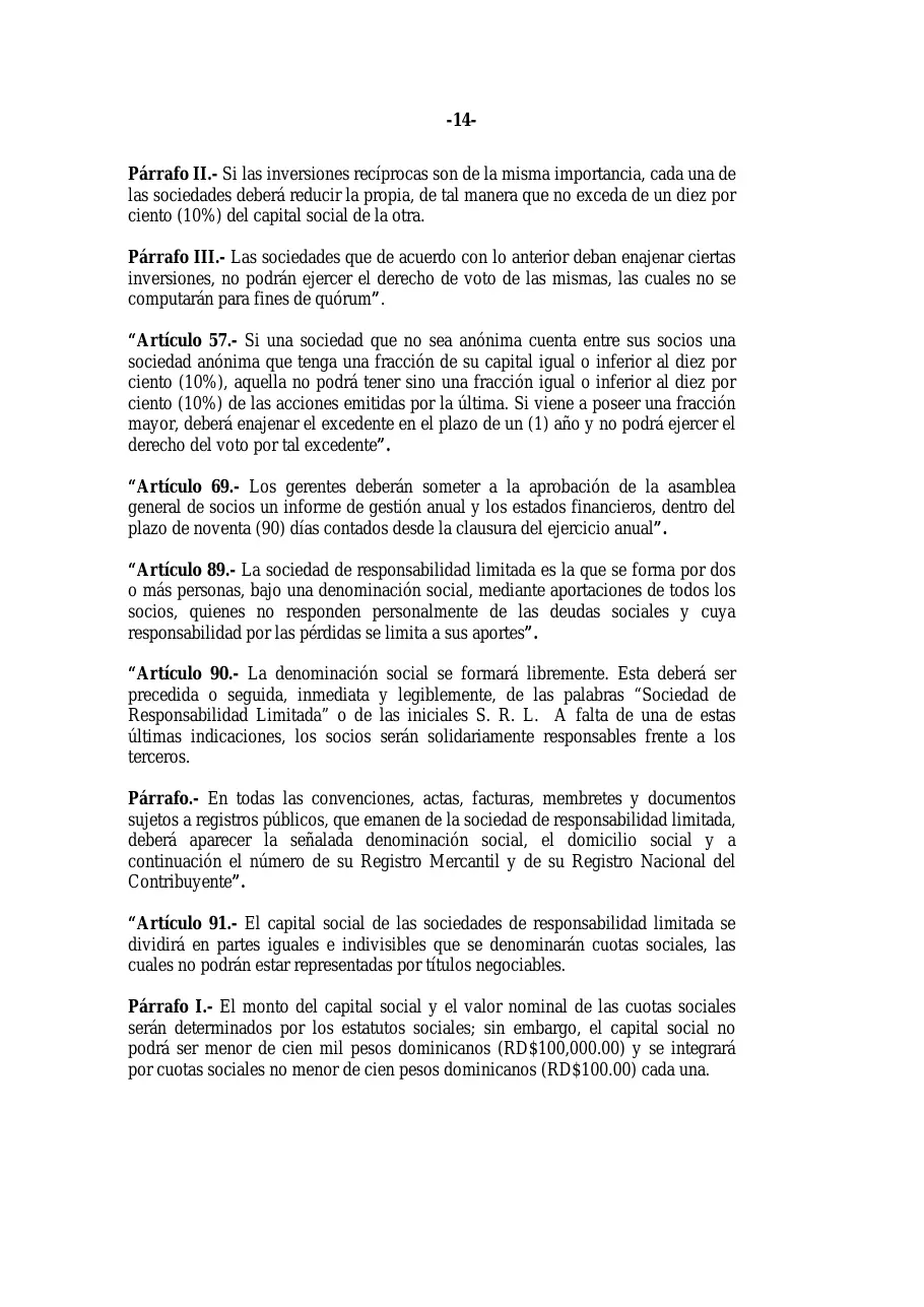 Ley 31-11, que modifica la Ley 479-08 de sociedades comerciales, página 14 de 86