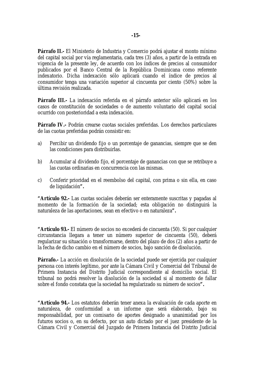 Ley 31-11, que modifica la Ley 479-08 de sociedades comerciales, página 15 de 86