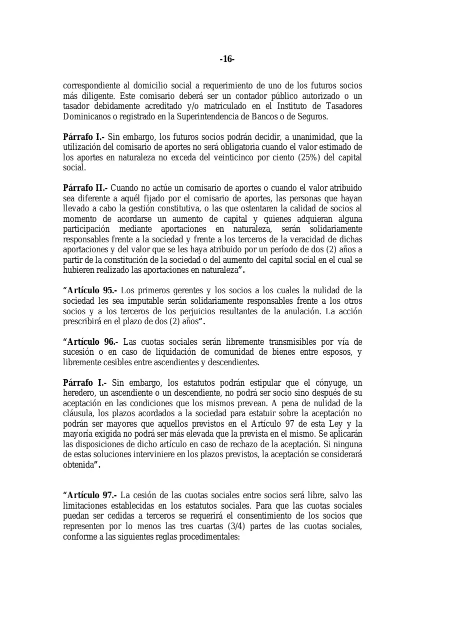 Ley 31-11, que modifica la Ley 479-08 de sociedades comerciales, página 16 de 86