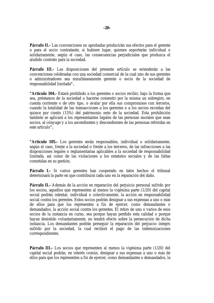 Ley 31-11, que modifica la Ley 479-08 de sociedades comerciales, página 20 de 86