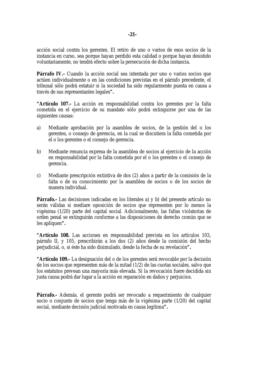 Ley 31-11, que modifica la Ley 479-08 de sociedades comerciales, página 21 de 86