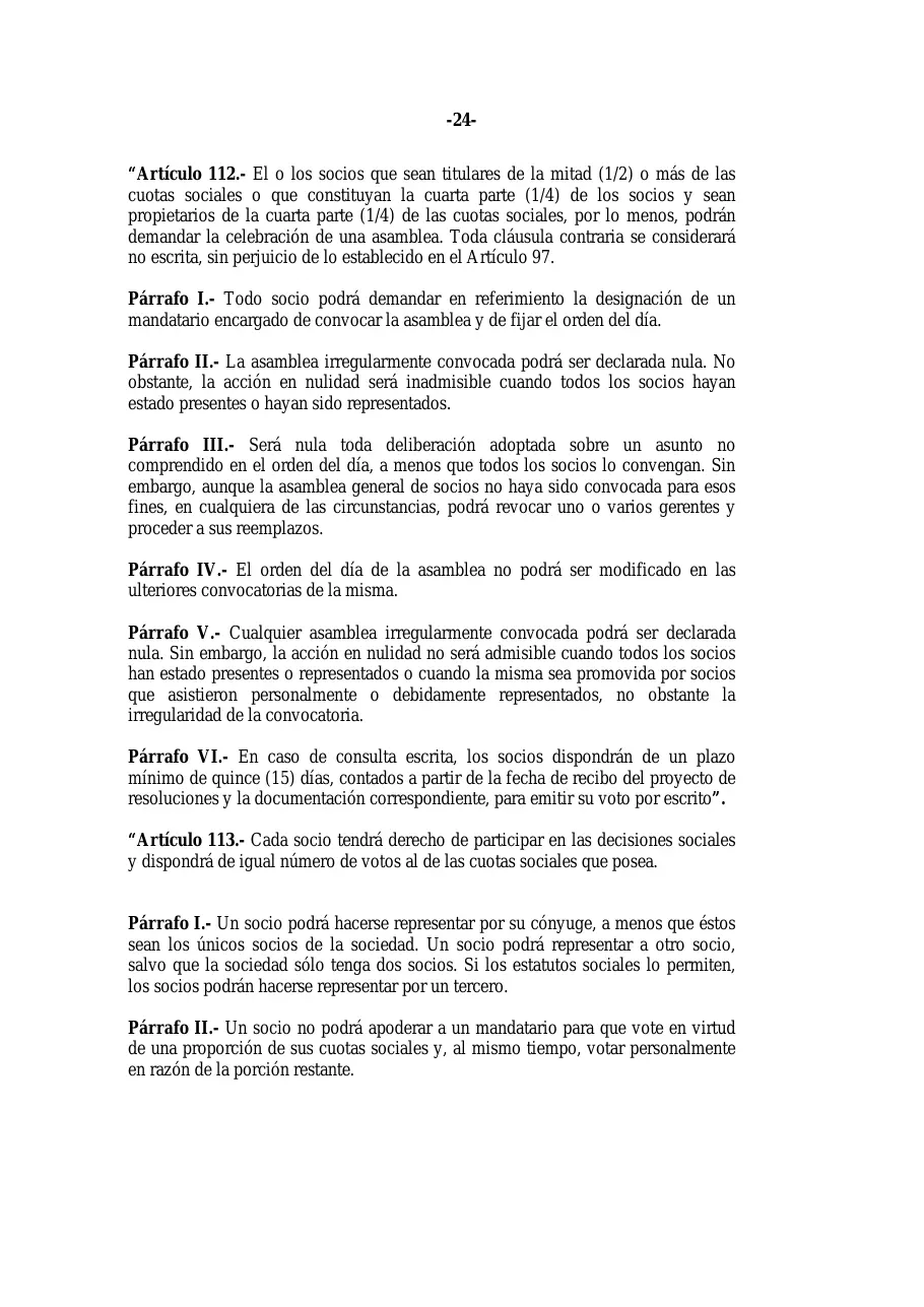 Ley 31-11, que modifica la Ley 479-08 de sociedades comerciales, página 24 de 86