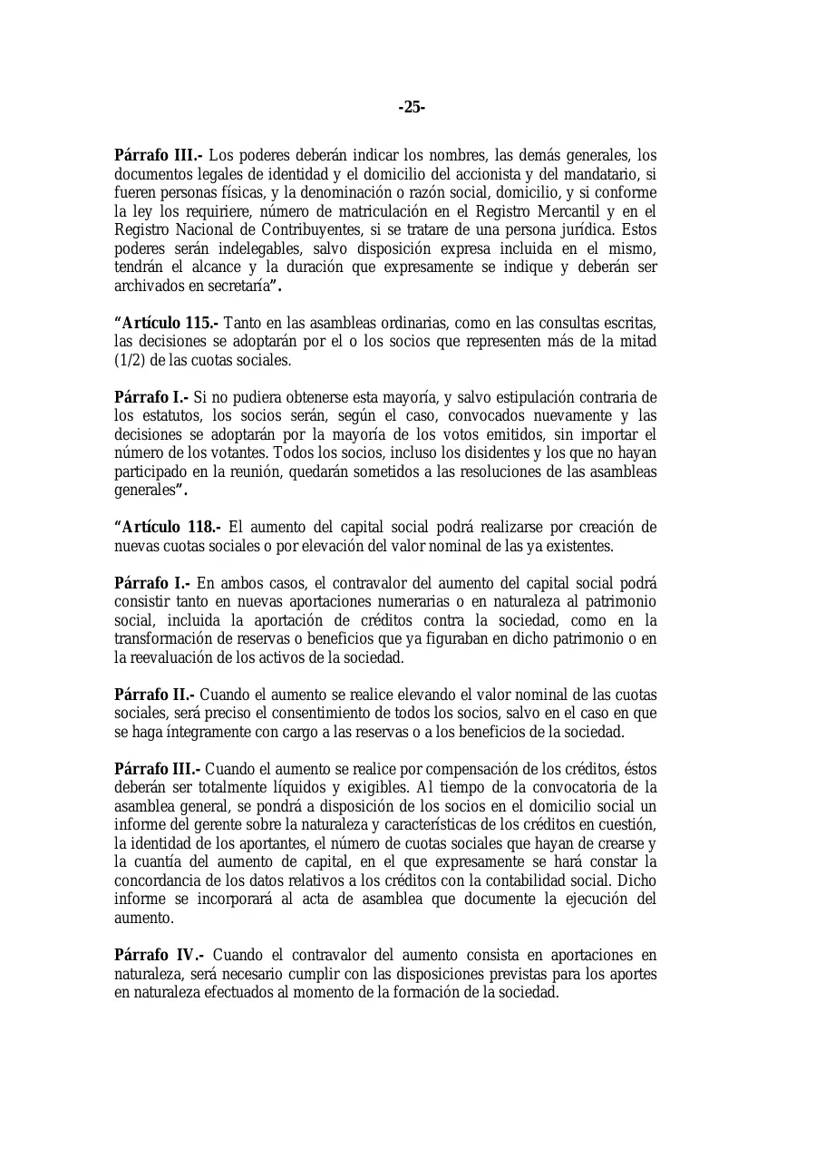 Ley 31-11, que modifica la Ley 479-08 de sociedades comerciales, página 25 de 86