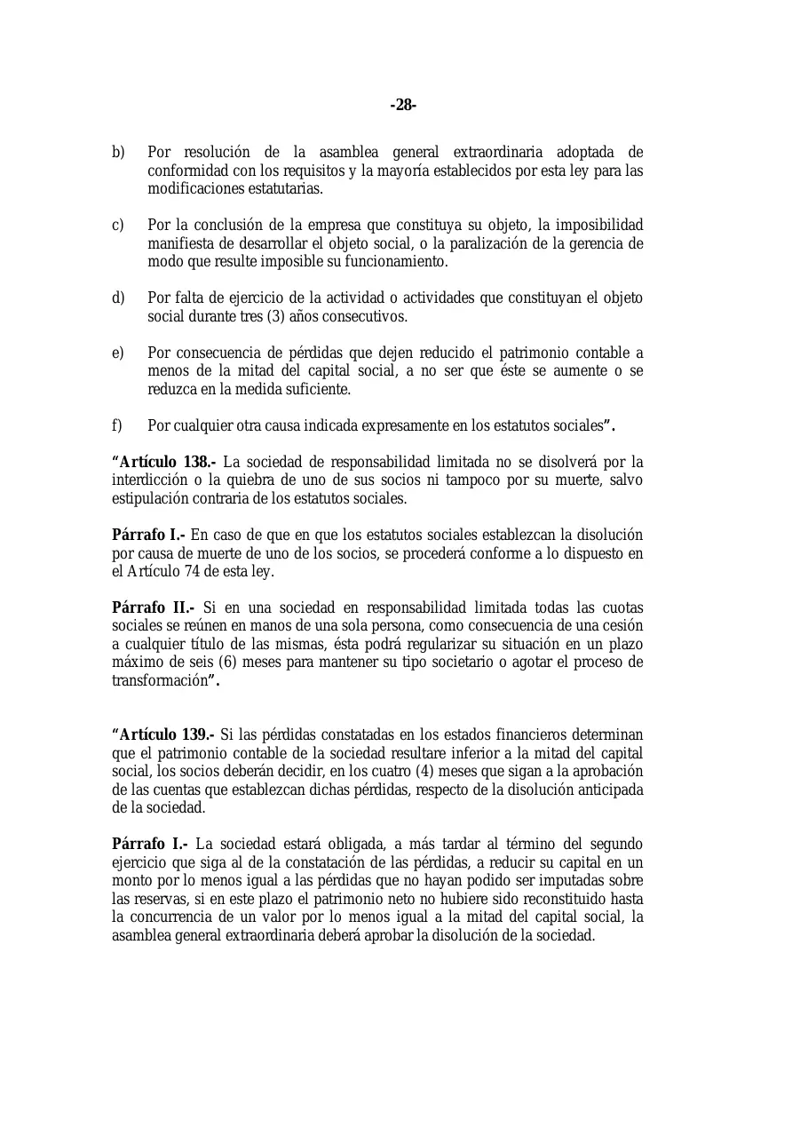 Ley 31-11, que modifica la Ley 479-08 de sociedades comerciales, página 28 de 86