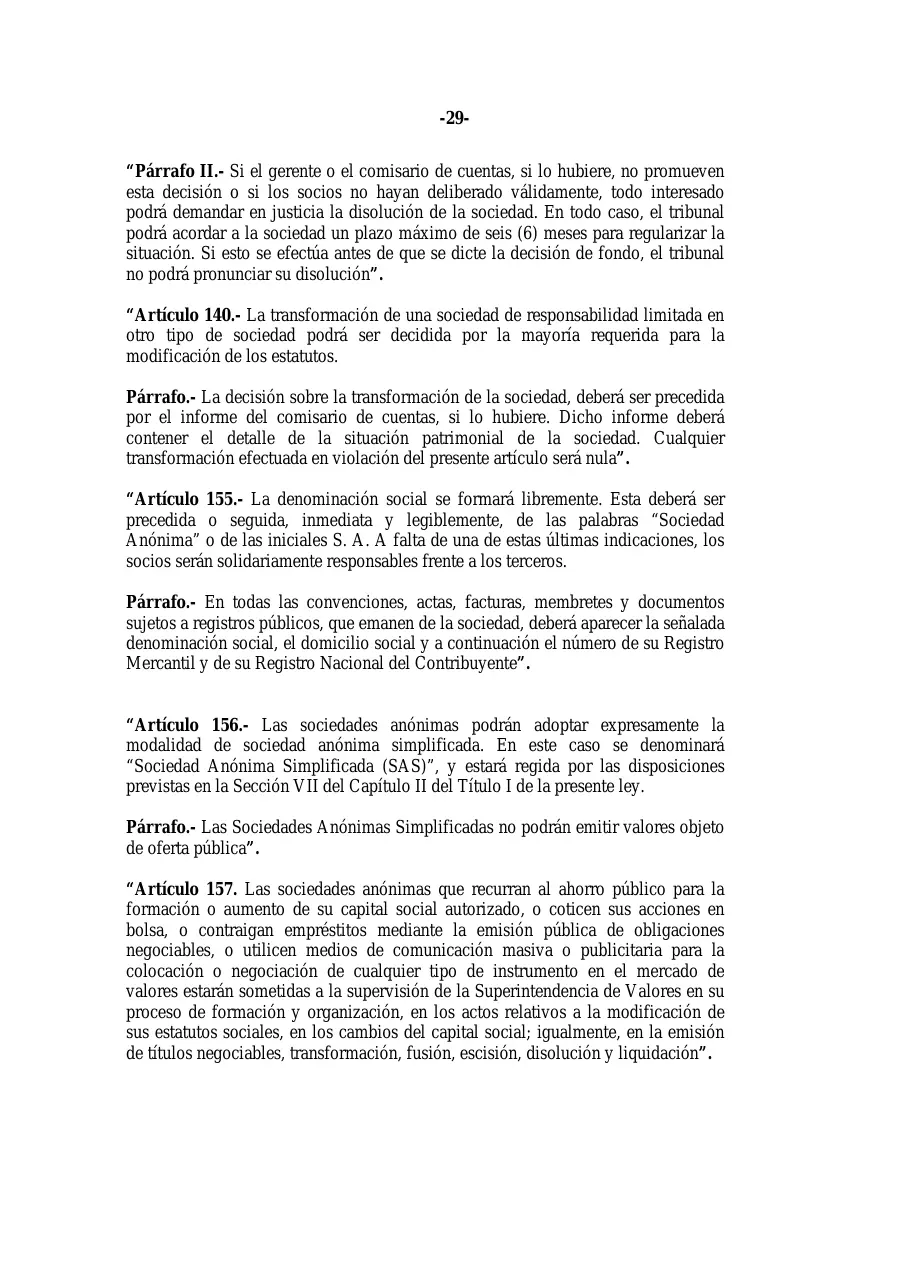 Ley 31-11, que modifica la Ley 479-08 de sociedades comerciales, página 29 de 86
