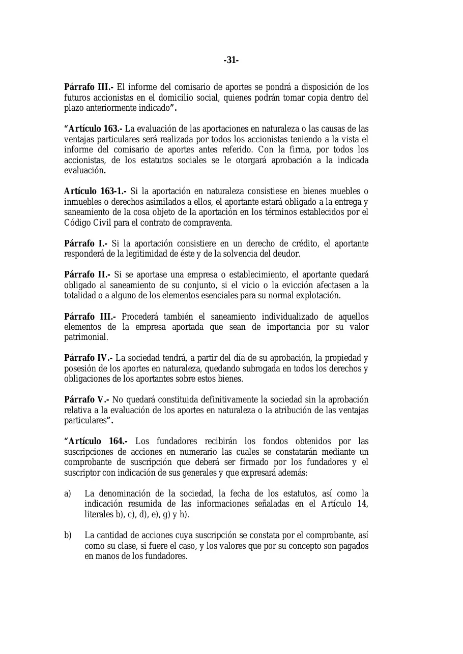 Ley 31-11, que modifica la Ley 479-08 de sociedades comerciales, página 31 de 86