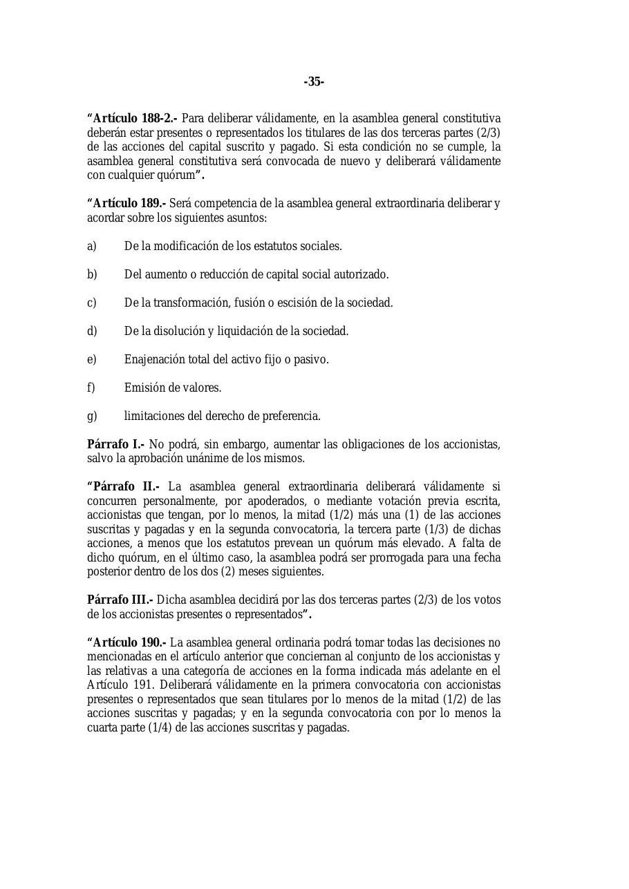 Ley 31-11, que modifica la Ley 479-08 de sociedades comerciales, página 35 de 86