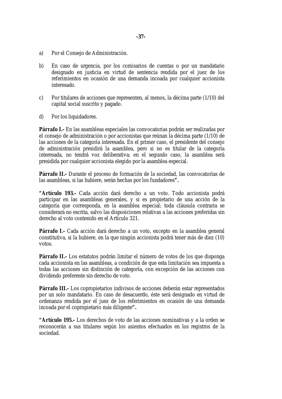 Ley 31-11, que modifica la Ley 479-08 de sociedades comerciales, página 37 de 86