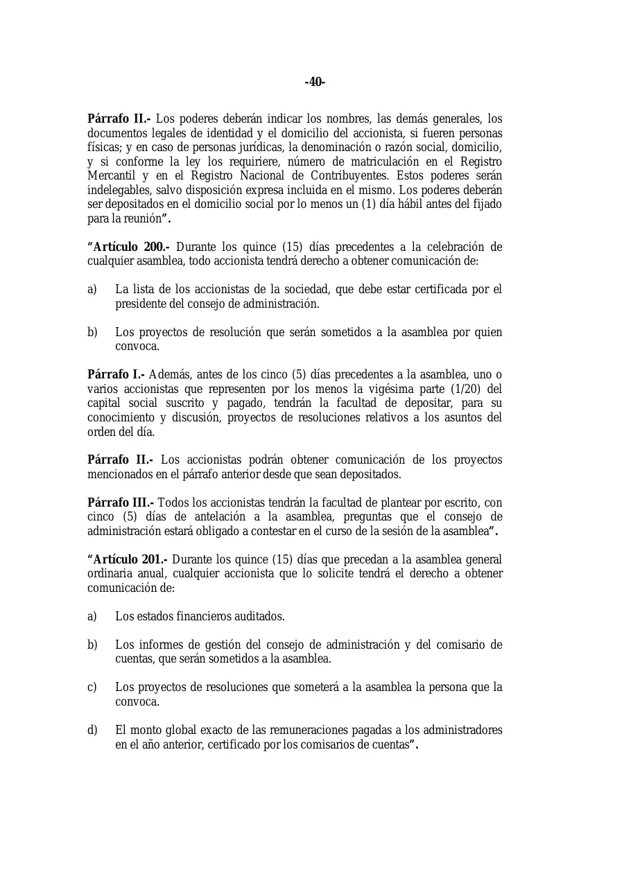 Ley 31-11, que modifica la Ley 479-08 de sociedades comerciales, página 40 de 86