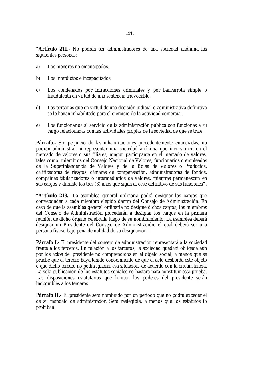 Ley 31-11, que modifica la Ley 479-08 de sociedades comerciales, página 41 de 86