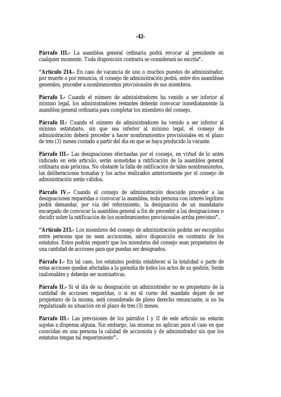 Ley 31-11, que modifica la Ley 479-08 de sociedades comerciales, página 42 de 86