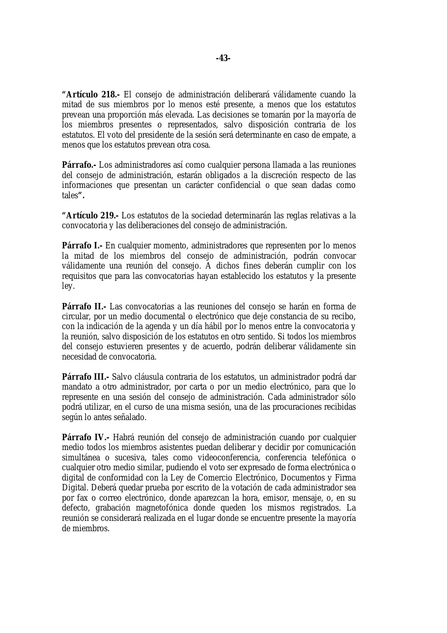 Ley 31-11, que modifica la Ley 479-08 de sociedades comerciales, página 43 de 86