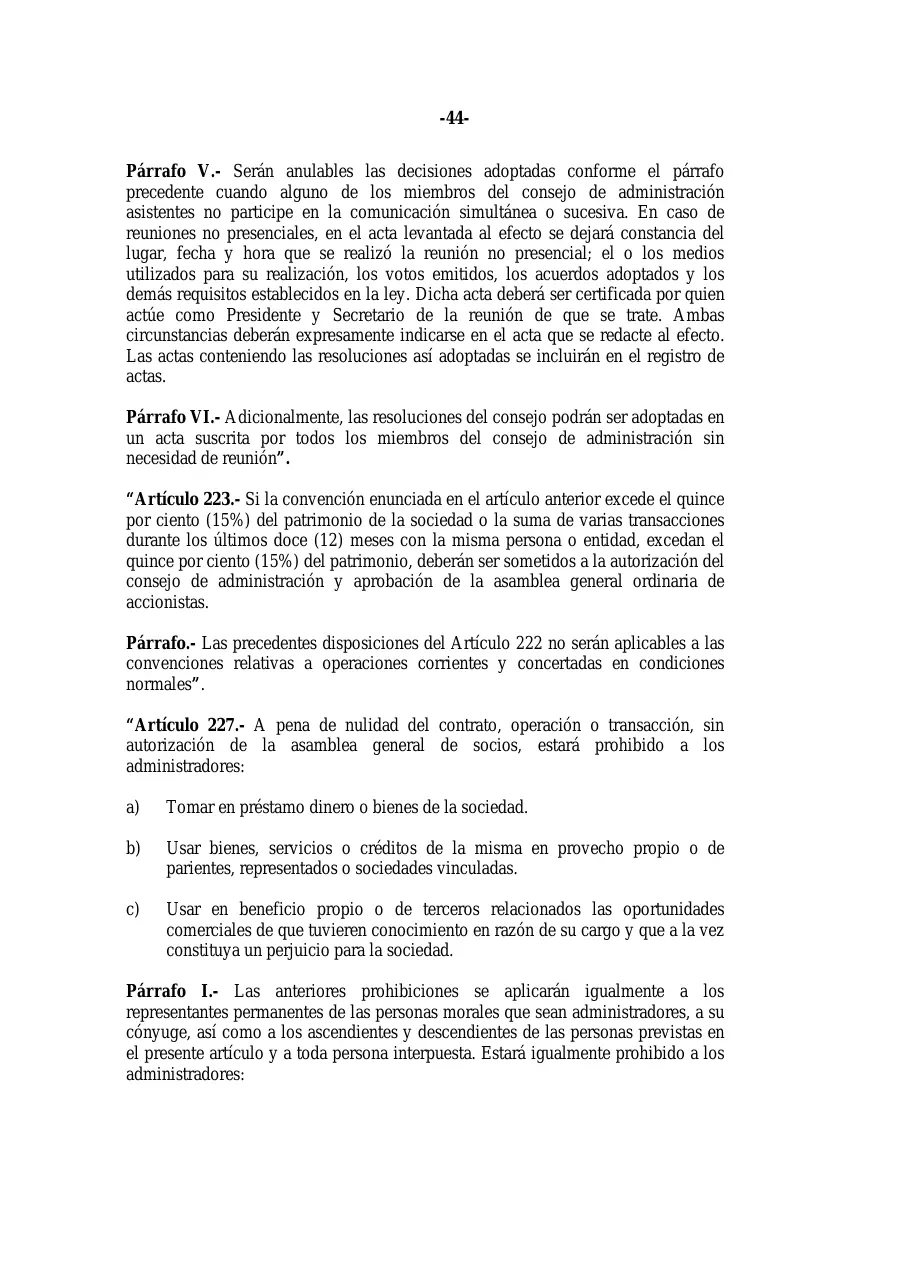 Ley 31-11, que modifica la Ley 479-08 de sociedades comerciales, página 44 de 86