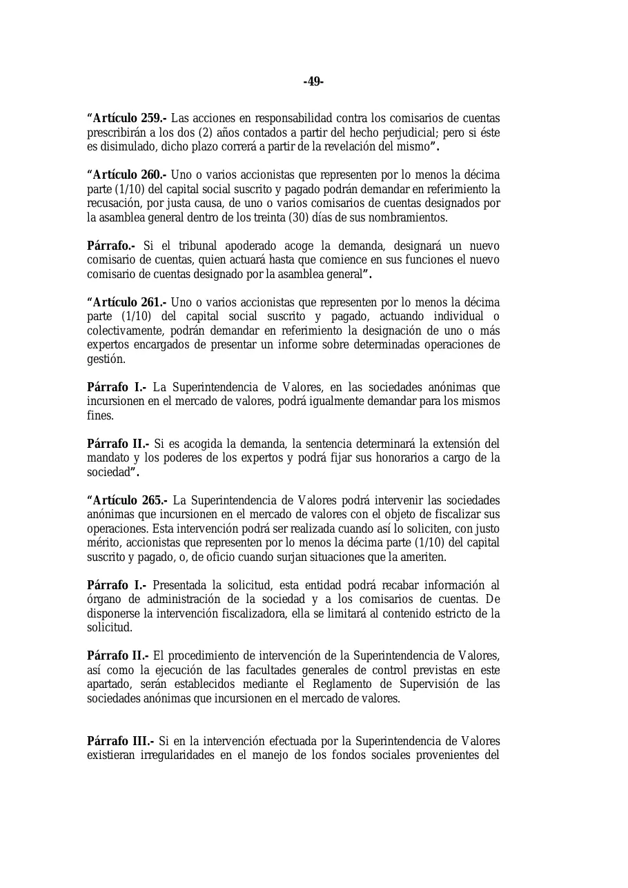 Ley 31-11, que modifica la Ley 479-08 de sociedades comerciales, página 49 de 86