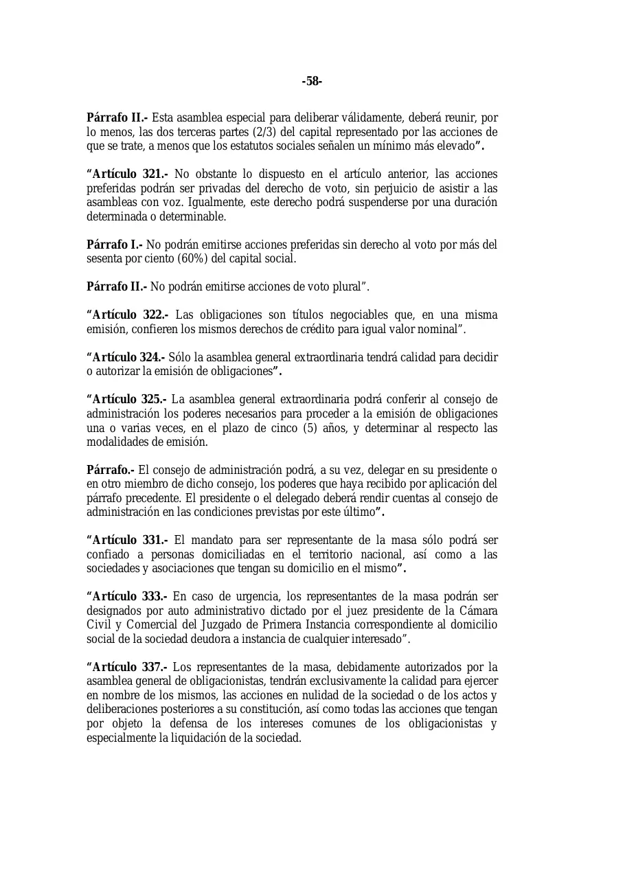 Ley 31-11, que modifica la Ley 479-08 de sociedades comerciales, página 58 de 86