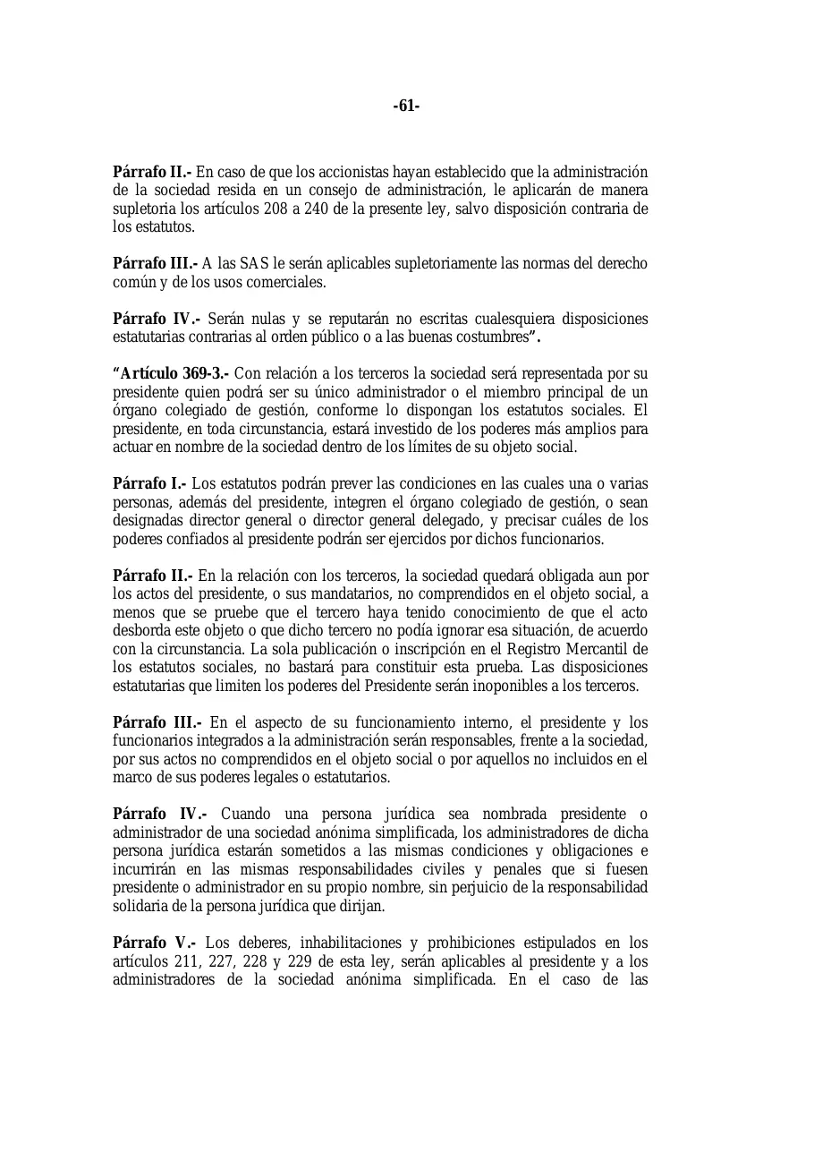 Ley 31-11, que modifica la Ley 479-08 de sociedades comerciales, página 61 de 86