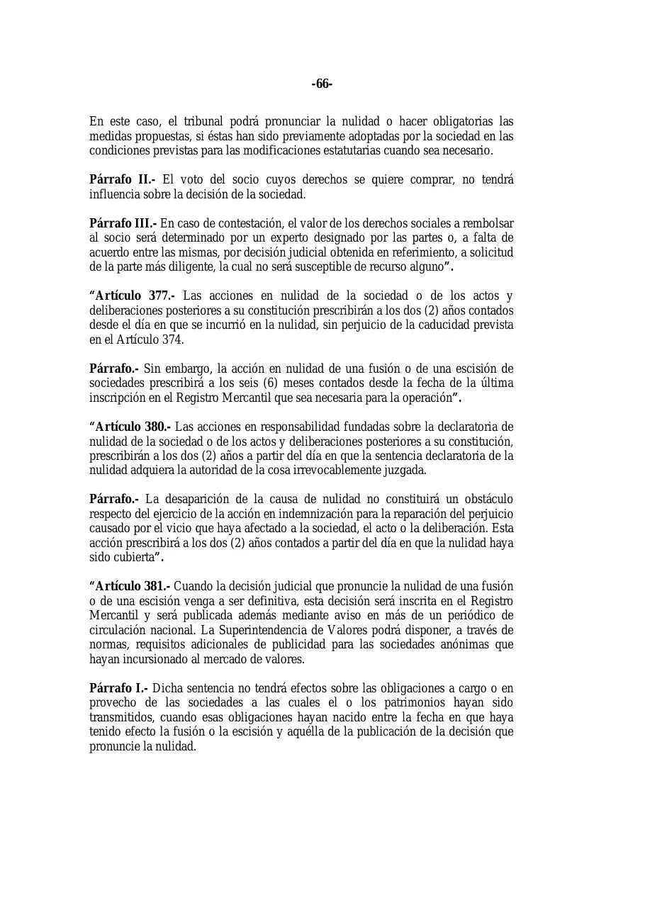 Ley 31-11, que modifica la Ley 479-08 de sociedades comerciales, página 66 de 86