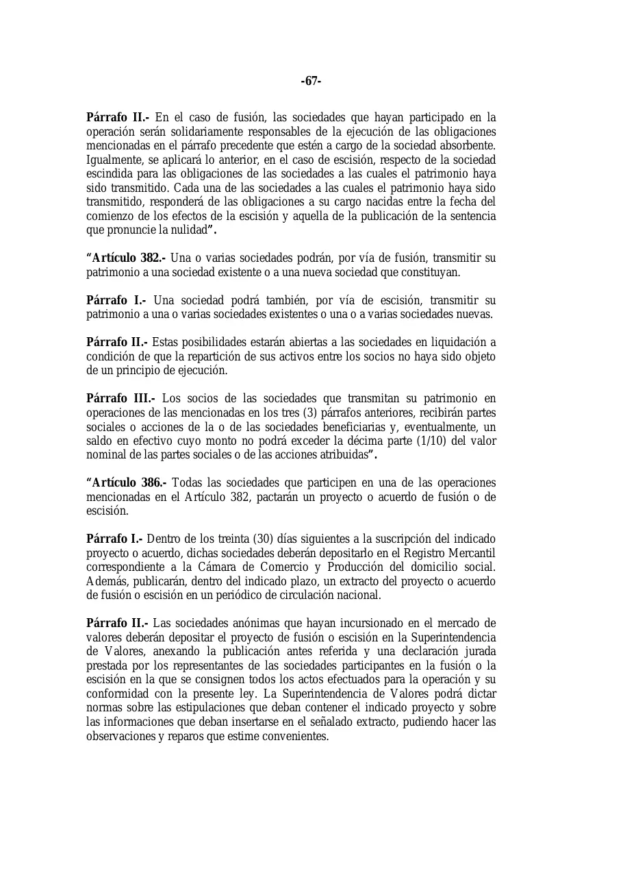 Ley 31-11, que modifica la Ley 479-08 de sociedades comerciales, página 67 de 86
