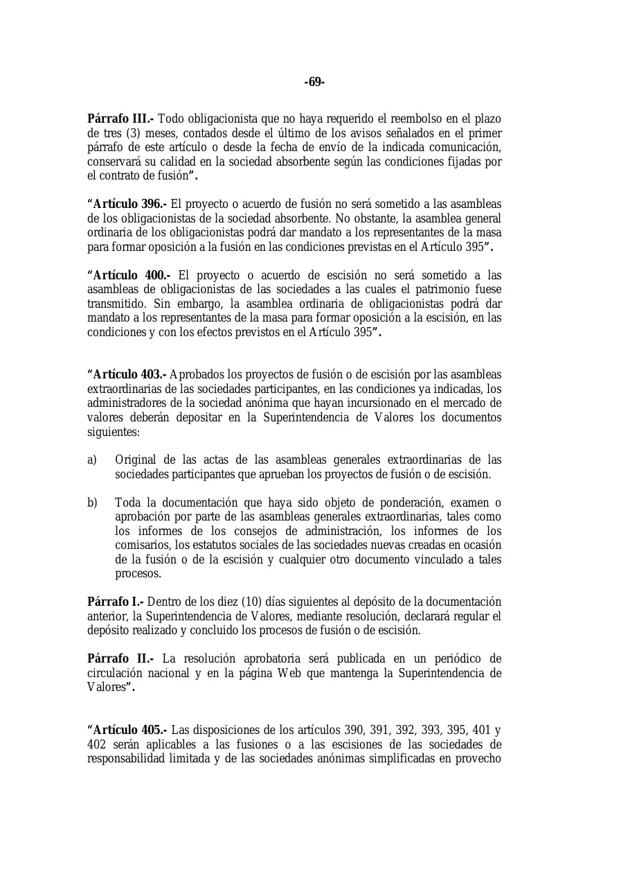 Ley 31-11, que modifica la Ley 479-08 de sociedades comerciales, página 69 de 86