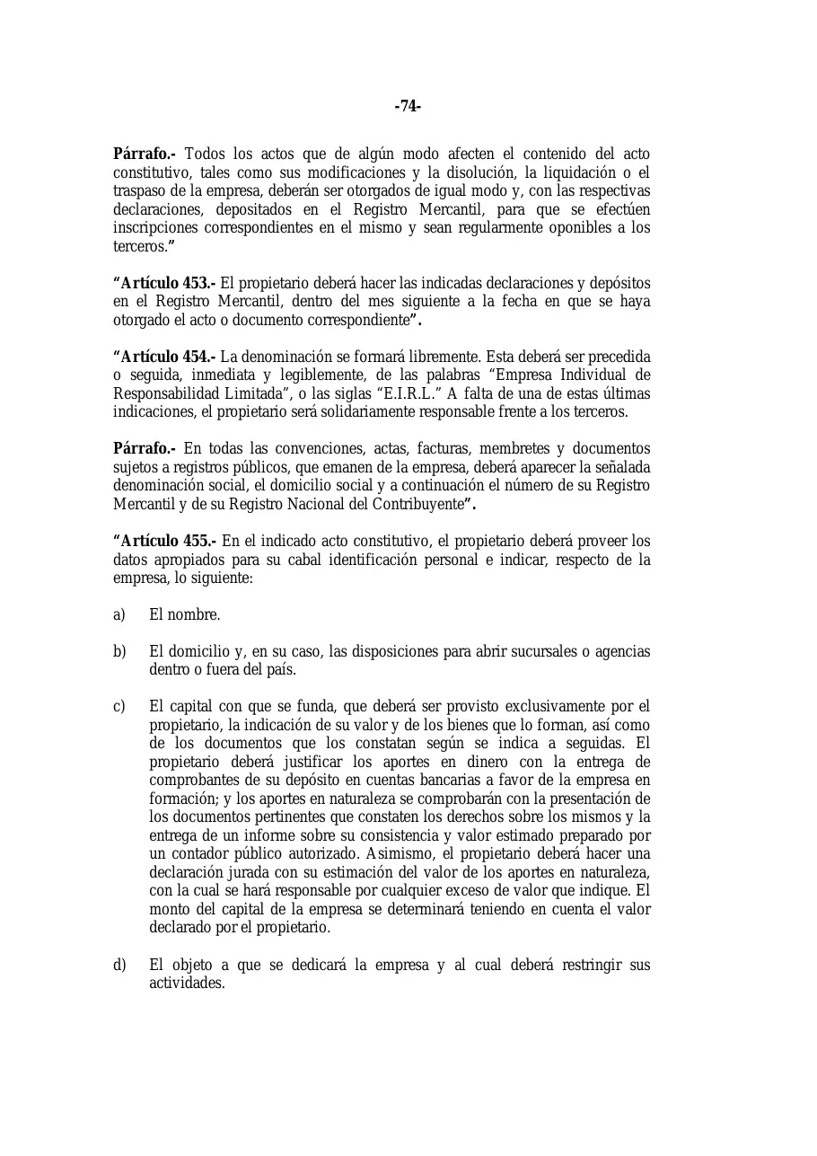 Ley 31-11, que modifica la Ley 479-08 de sociedades comerciales, página 74 de 86